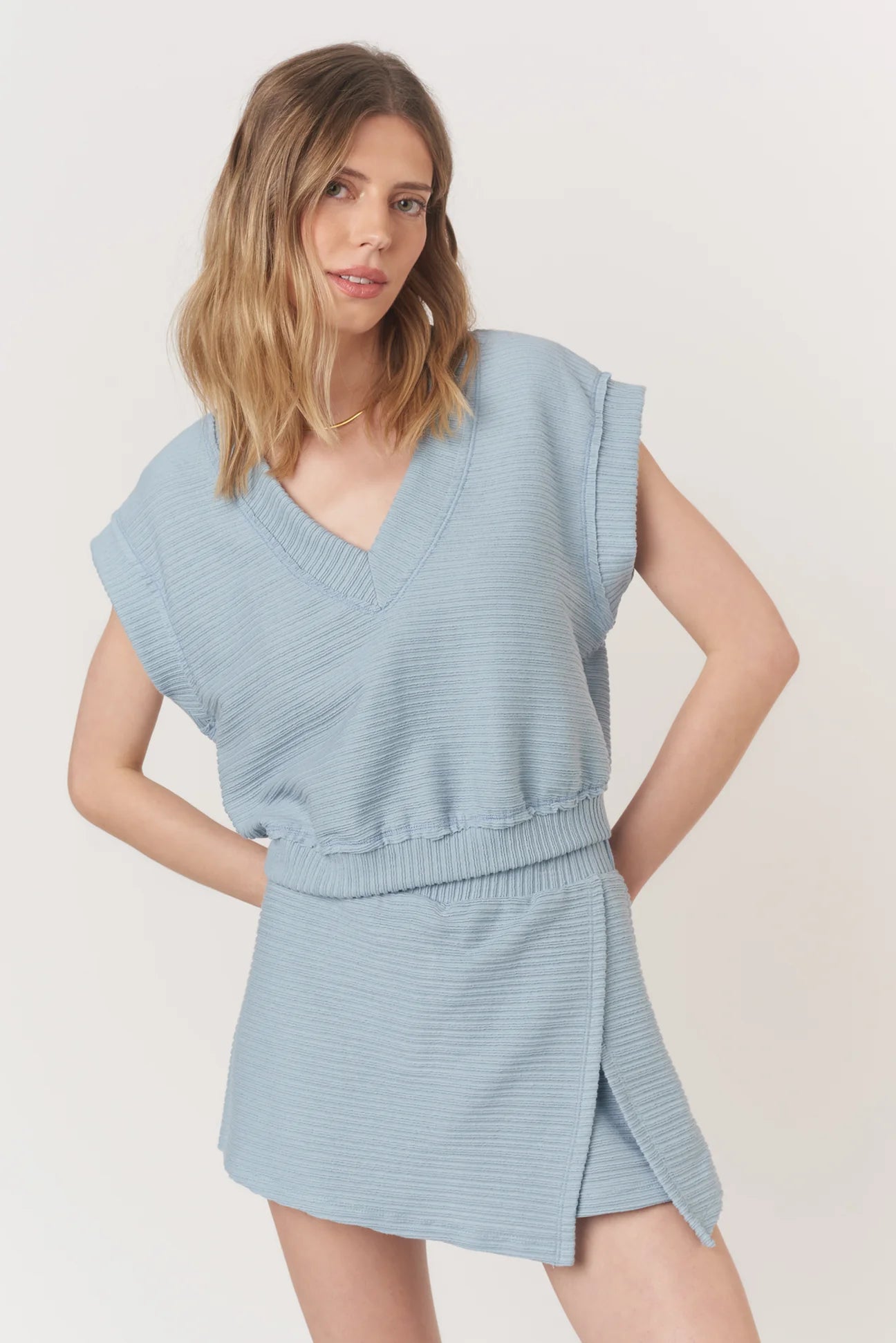 Project Social T End Game Textured V-Neck Tee