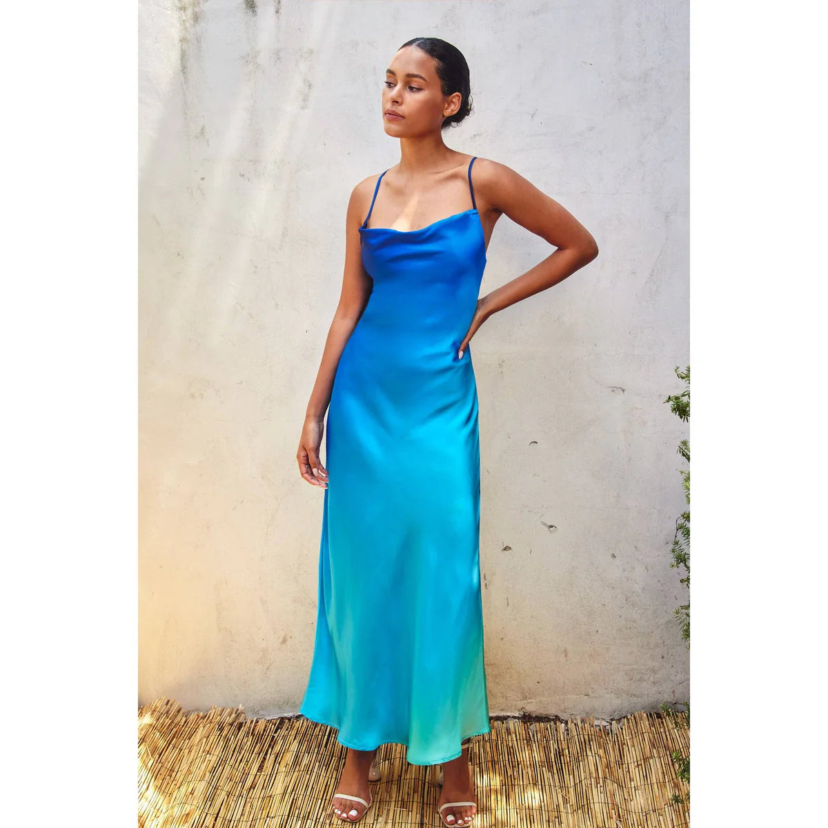 Radiance Ombre Criss Cross Back Maxi Dress Libby Story Radiance Ombre Criss Cross Back Maxi Dress Libby Story