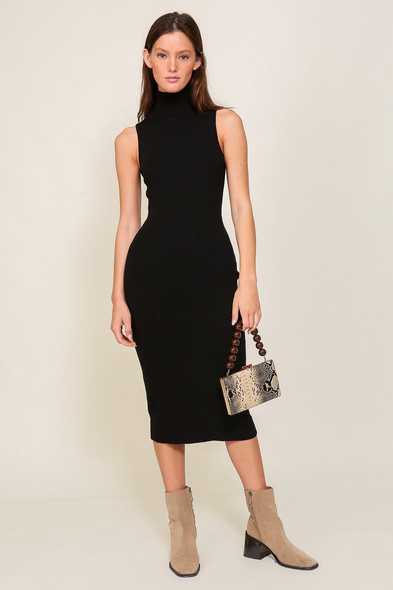 Sleeveless Turtleneck Bodycon Knit Dress Libby Story Sleeveless Turtleneck Bodycon Knit Dress Libby Story