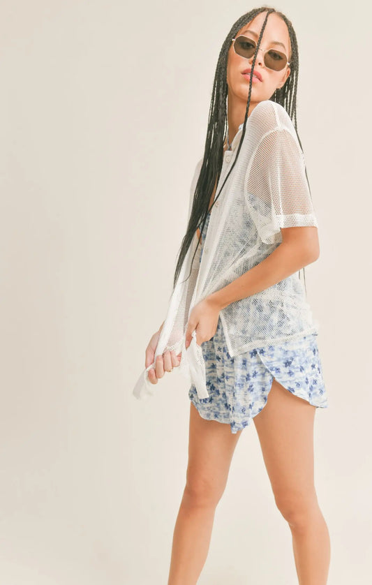 Sage the Label Venus Short Sleeve Mesh Shirt