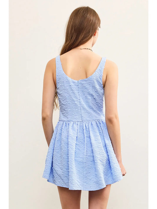 Basque Waist Sleeveless Romper