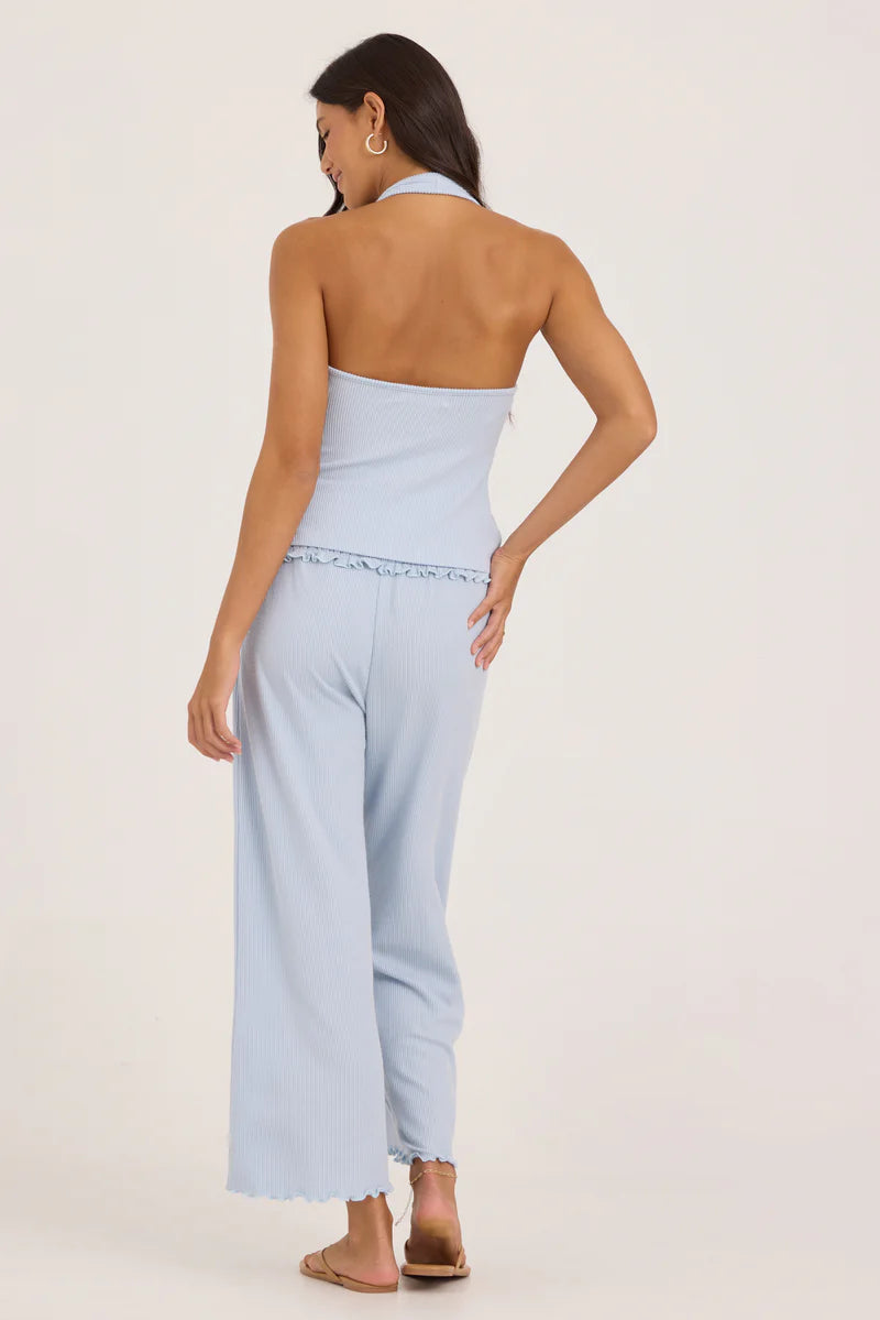 Ocean Drive Rib Knit Halter Top