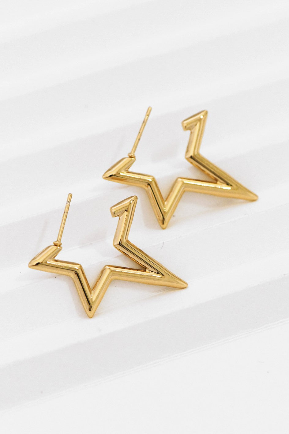 Starry Stars 18K Gold Dipped Star Hoop Earring