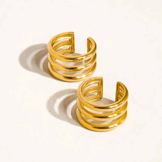 Farrah 18K Stripe Ear Cuff