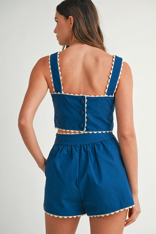 Embroidered Crop Top