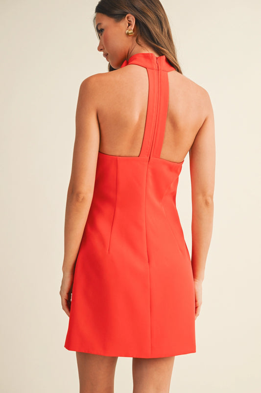 Choker Tie Mini Dress