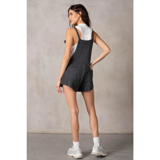 Cotton Modal Terry Tie Adjustable Romper