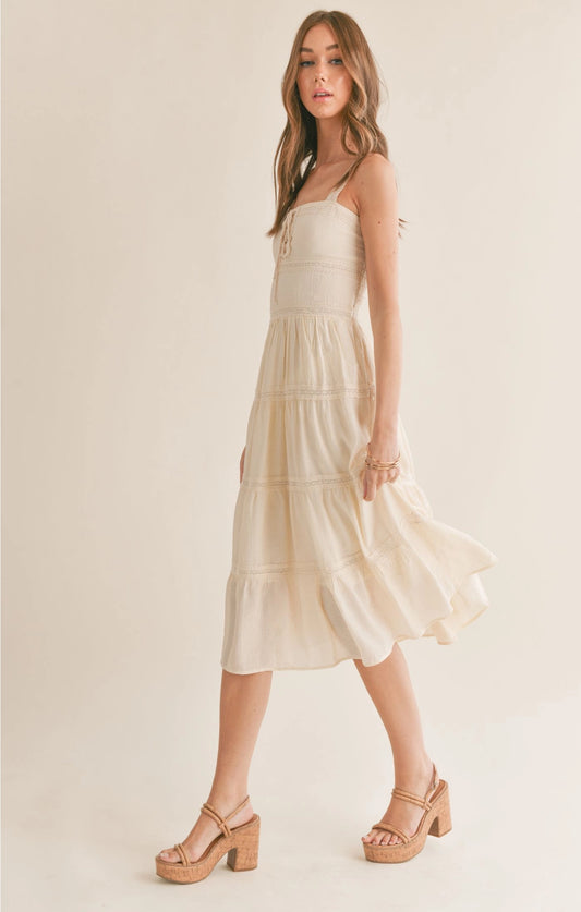 Sage the Label Clementine Crush Corset Detail Midi Dress