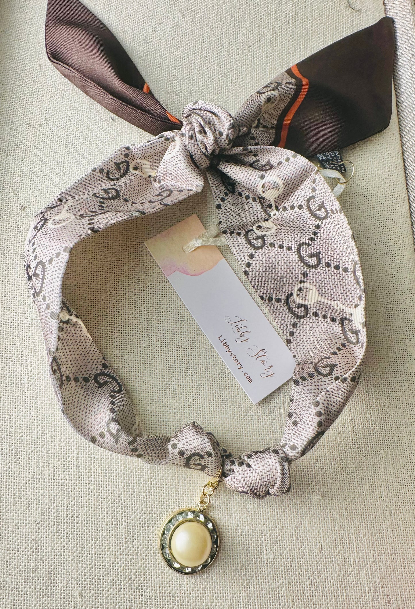 Tie On Scarf Necklace for Clip On Charms