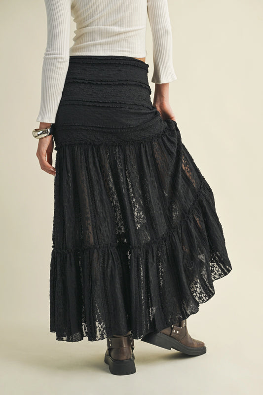 Tiered Lace Skirt