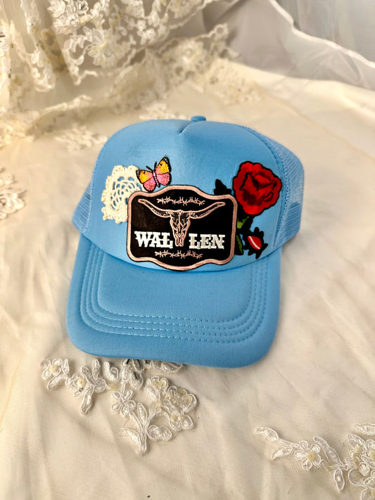 OOAK Wallen + Roses Trucker Hat