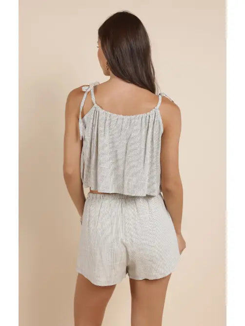 Sadie & Sage Mojave Tie Strap Button Tank