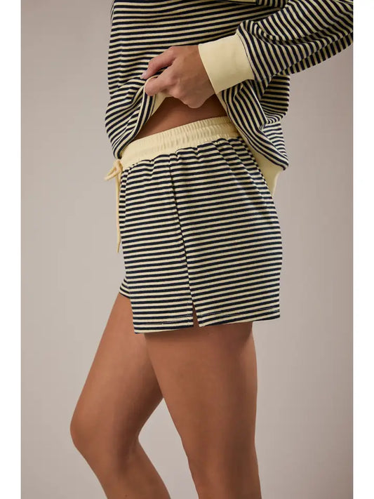 Mid Rise Stripe Shorts