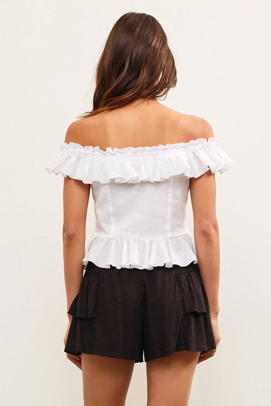 Ruffled Off Shoulder Top
