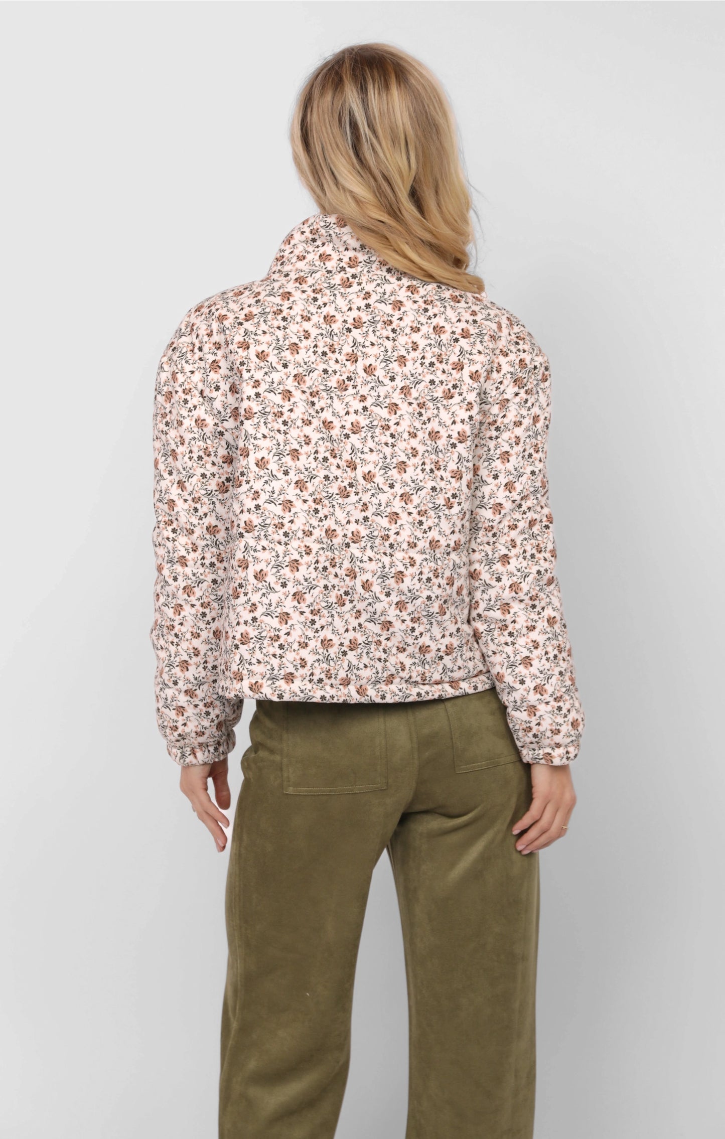 Sadie and Sage Just Looking Floral Cord Jacket