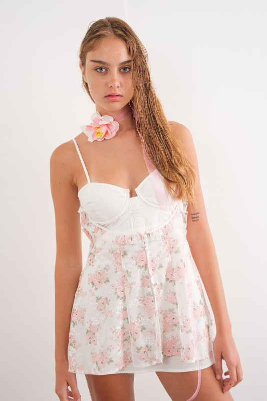 KEHLANI FLORAL LAYERED CORSET DRESS – Libby Story
