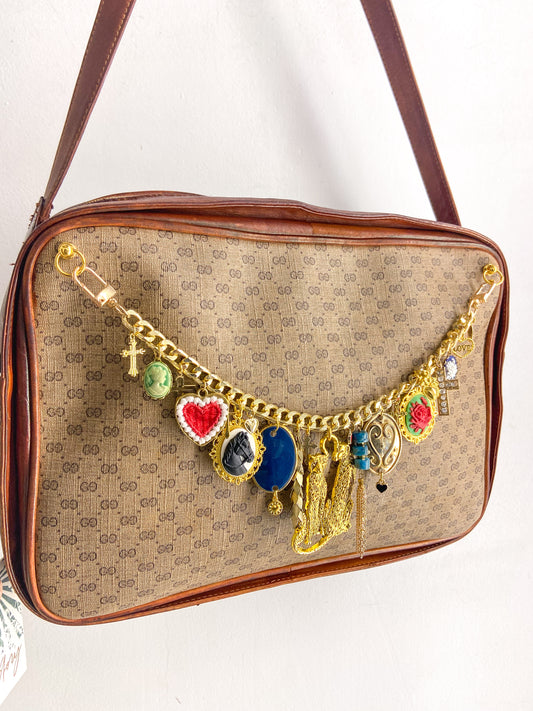 OOAK Vintage Gucci Purse w/ Leather Frame & Bag Chain