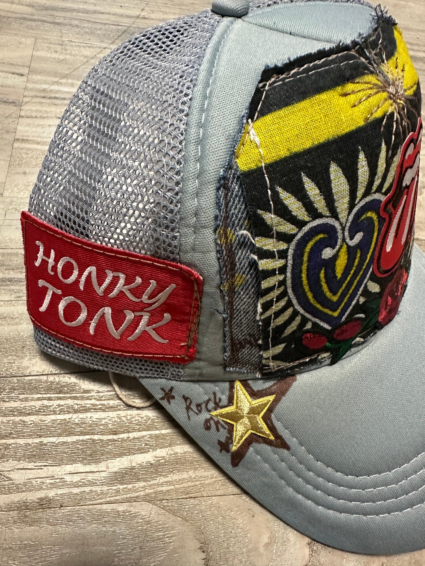 Rock-on Multi Patch Embroidered Trucker Hat