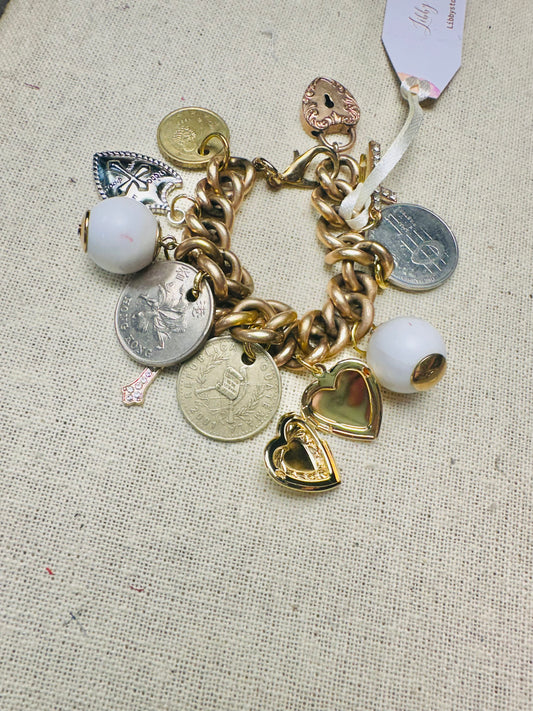 Uocycled OOAK Vintage Charm Bracelet