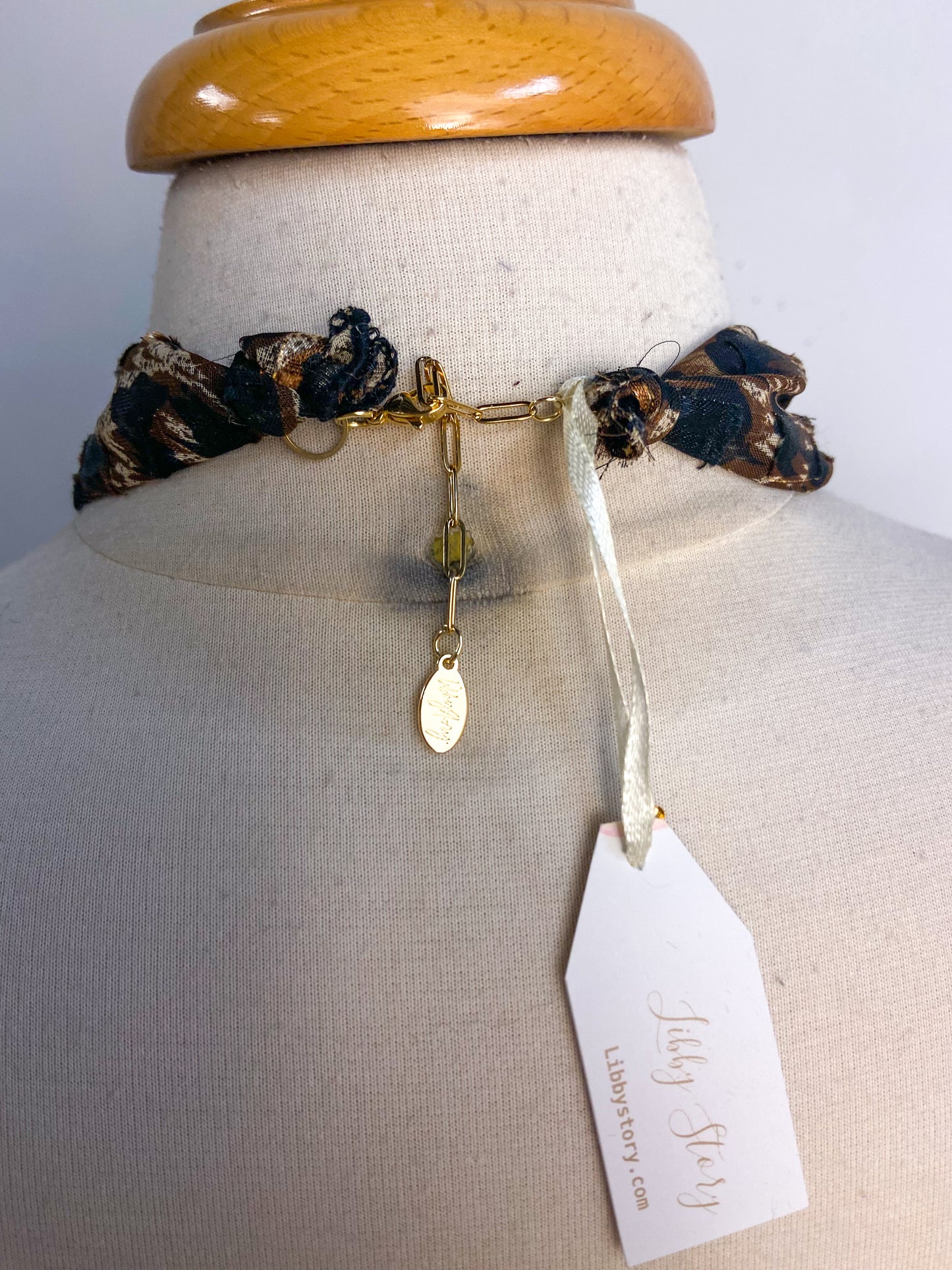 OOAK Gold Multi Charm Scarf Necklace