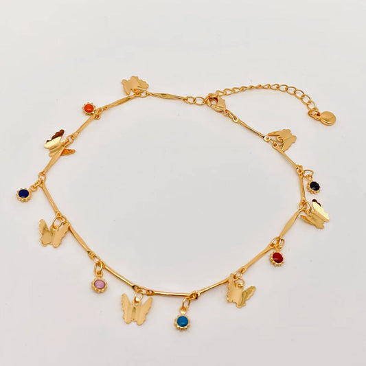 Butterfly Pendant Chain Anklet