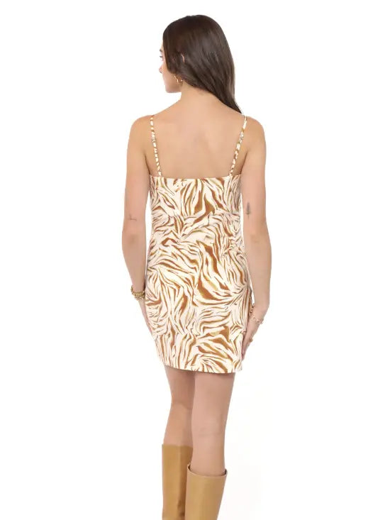 Sadie and Sage City Boheme Stretch Zebra Mini Dress