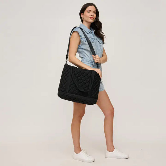 Lanya Quilted Nylon Travel Tote