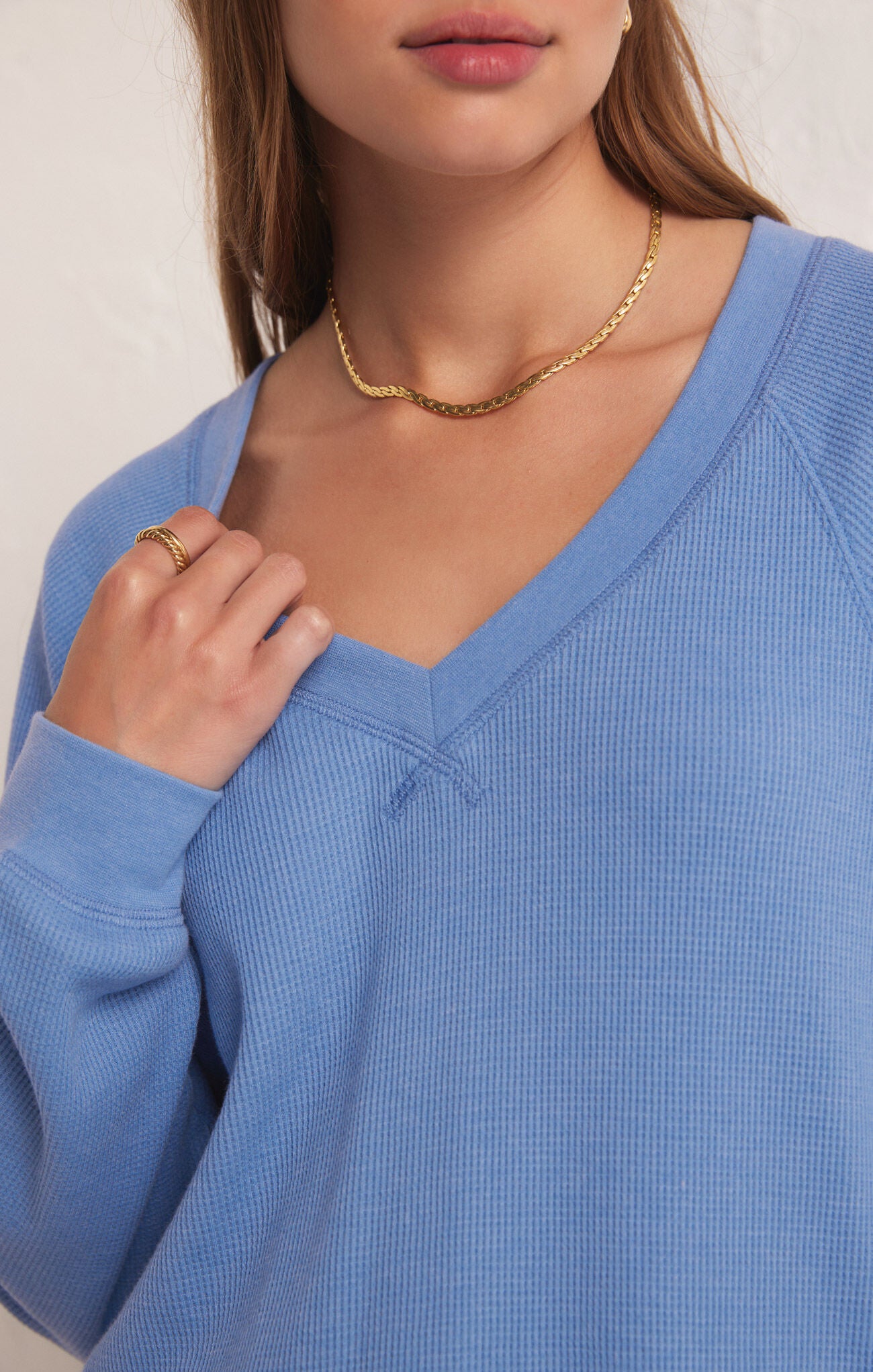 Z Supply Arlo V-Neck Waffle Top