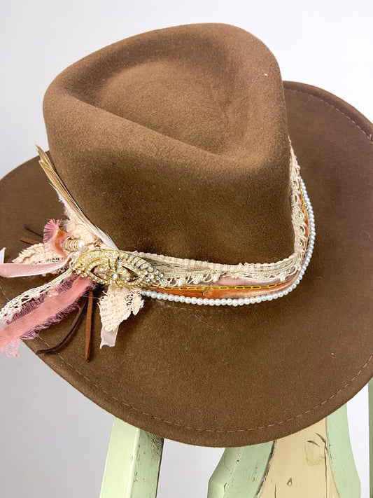 OOAK Vintage Broach Peter Grimm Flexible Hat