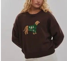 Crew Neck Dog Sweater
