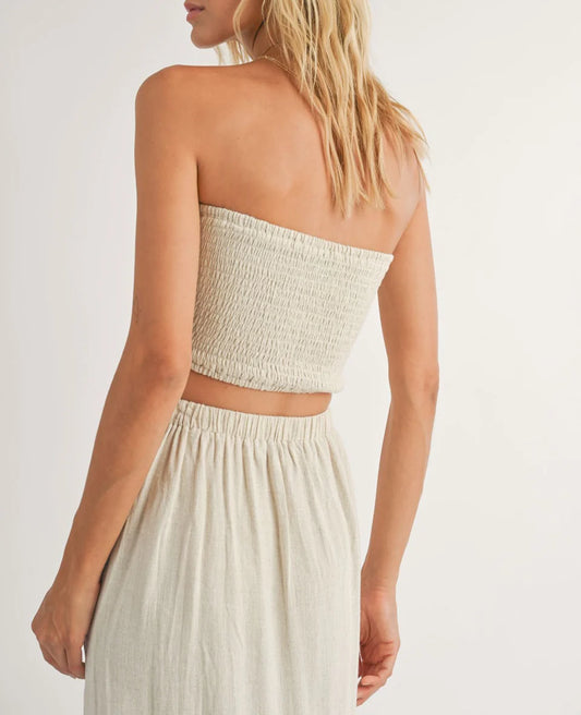 Sadie & Sage Sugarloaf Smocked Tube Top