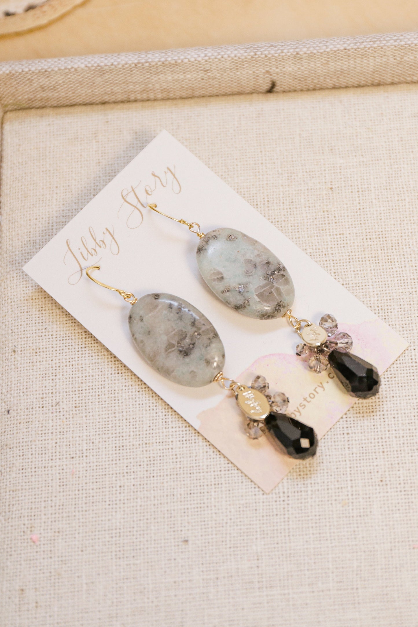 Jasper Semiprecious Dangle Earrings
