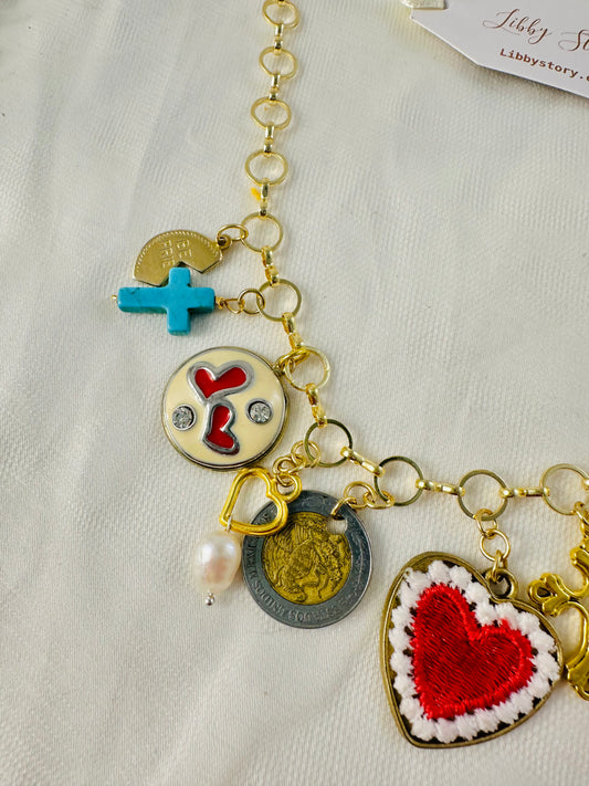 OOAK handmade Heart Pendant Necklace