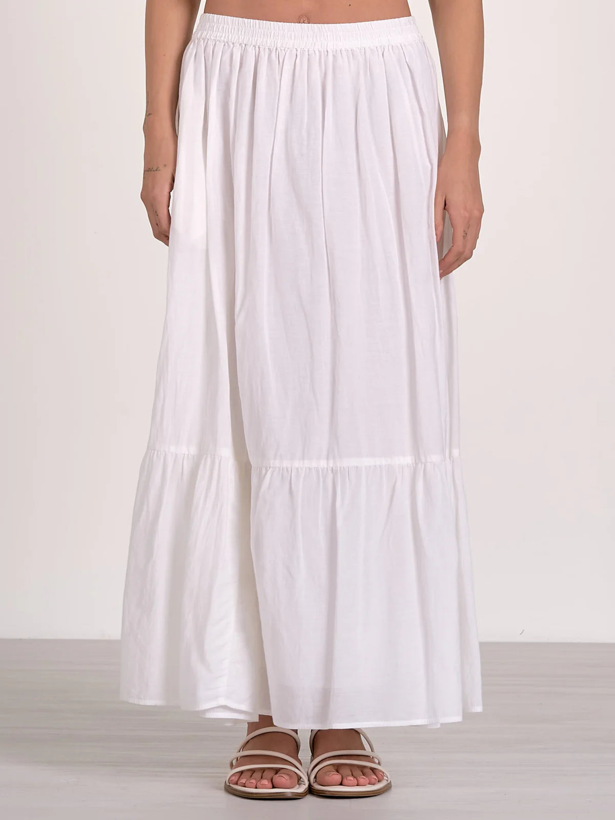 Elan White Midi Skirt