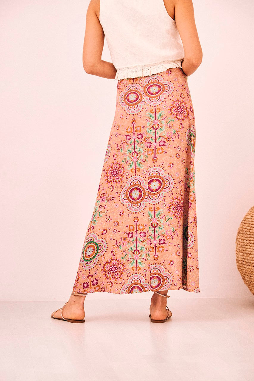 Nekane Mixed Print Maxi Skirt
