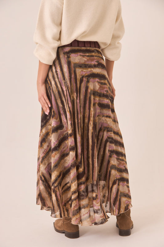 Nekane ANIMAL PRINT ASYMMETRICAL SKIRT