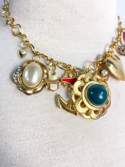 OOAK Vintage Anchora Vintage Charm Necklace