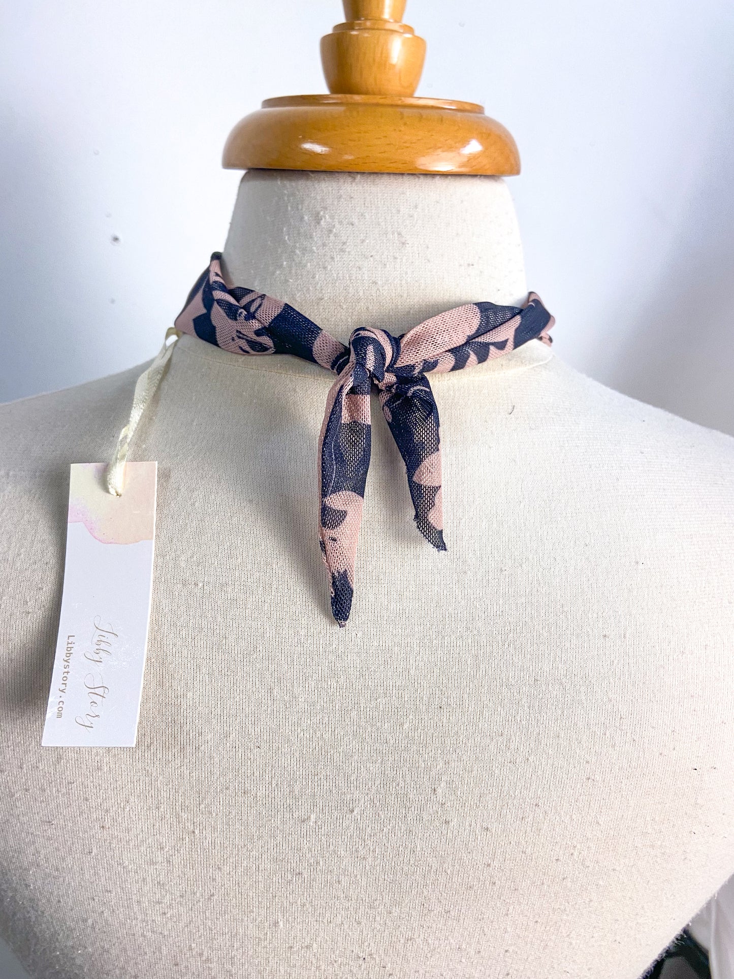 OOAK Cross and Vintage Pendant Scarf Necklace