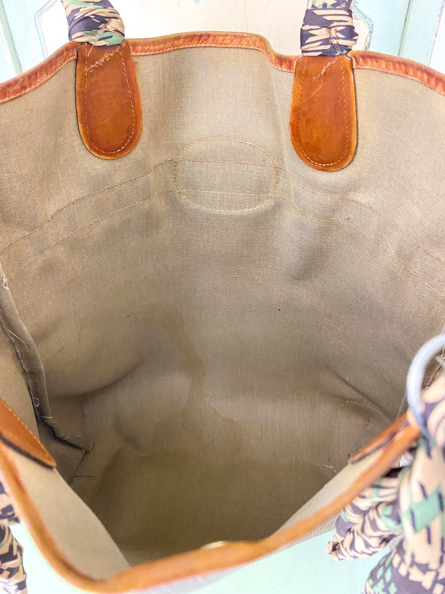 OOAK Authentic Vintage Gucci Bag with Scarf Wrapped Handles