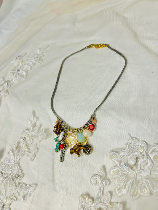 OOAK Snake Chain and Charm Necklace