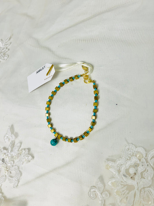Turqoise Beaded Anklet