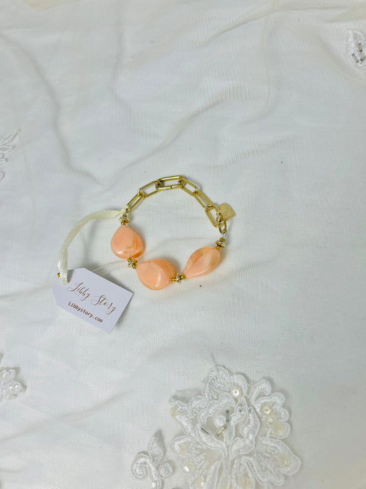 Vintage Gold Mix Pink Bracelet