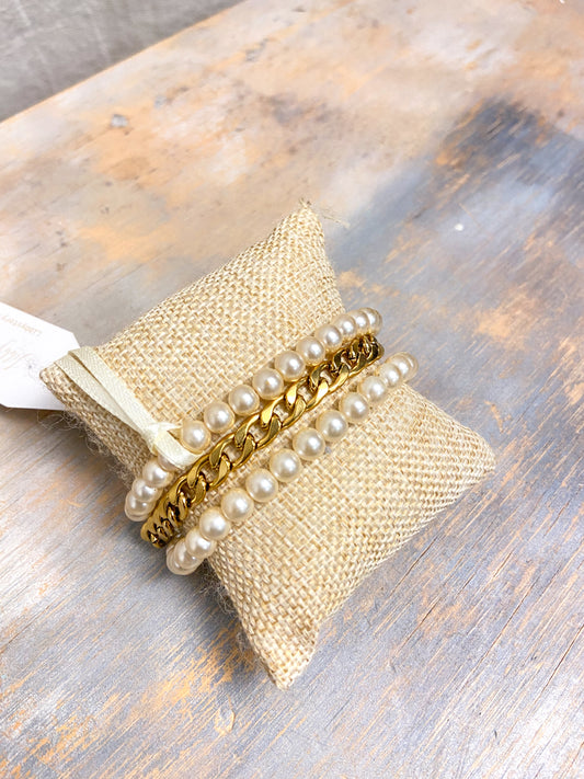 OOAK Pearl/Coin Bracelet