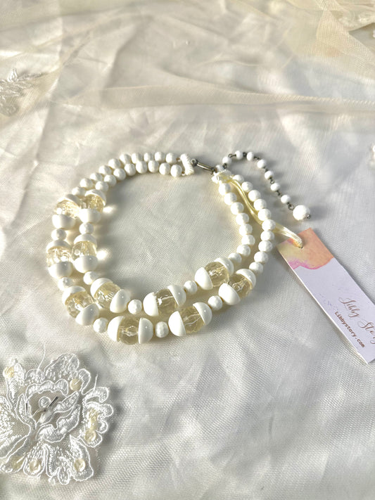 Retro Vintage Acrylic 2 Layer Necklace Collar