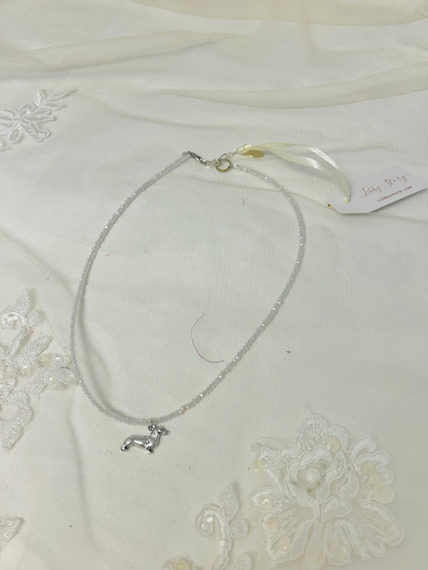 Weenie Dog Beaded Necklace