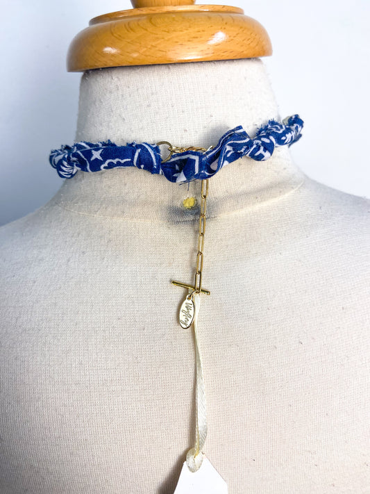 OOAK Bandana Charm Necklace