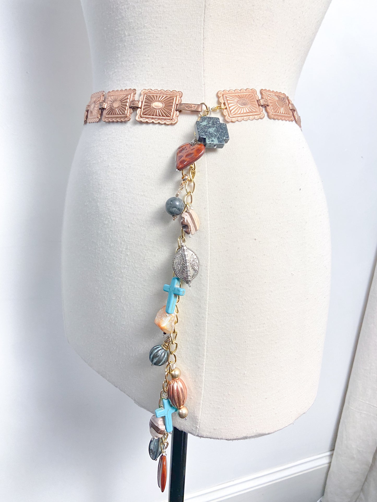 OOAK Western Copper Charm Belt