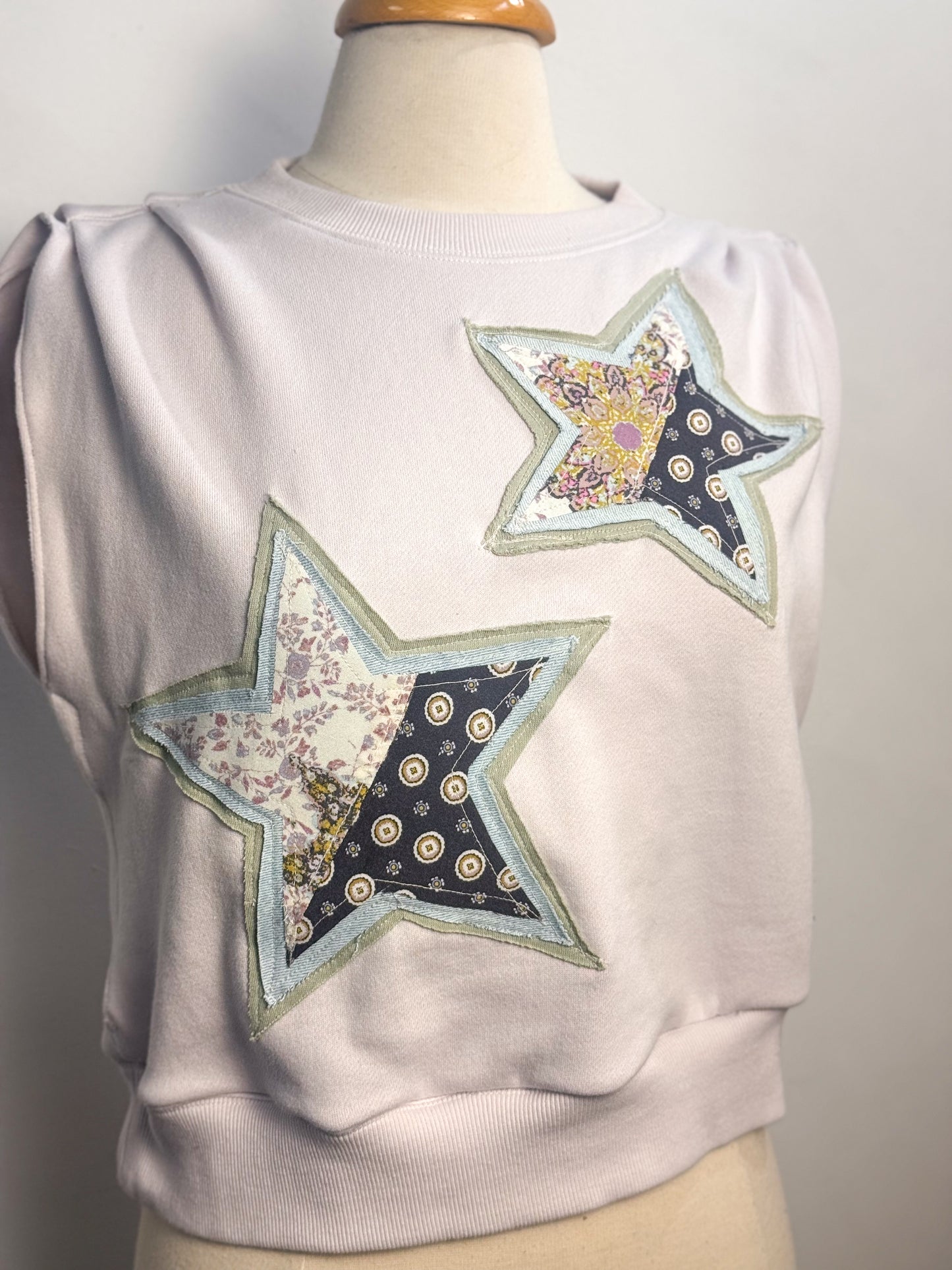 OOAK Star Patch Sleeveless Sweatshirt