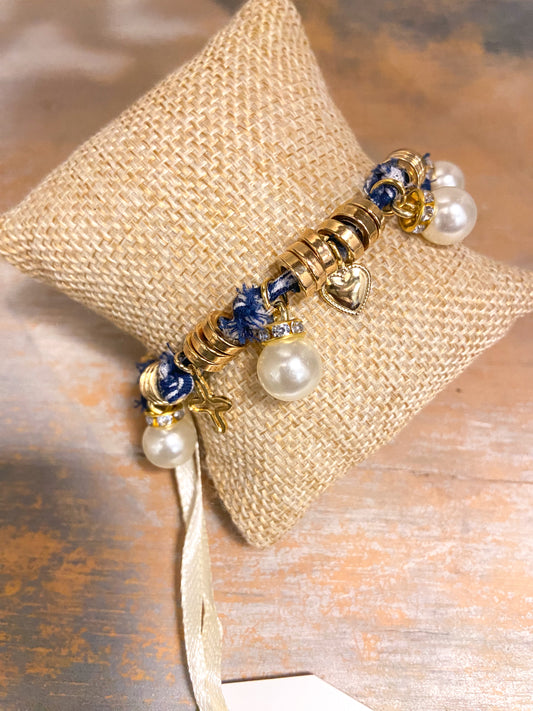 OOAK Bandana Charm Bracelet