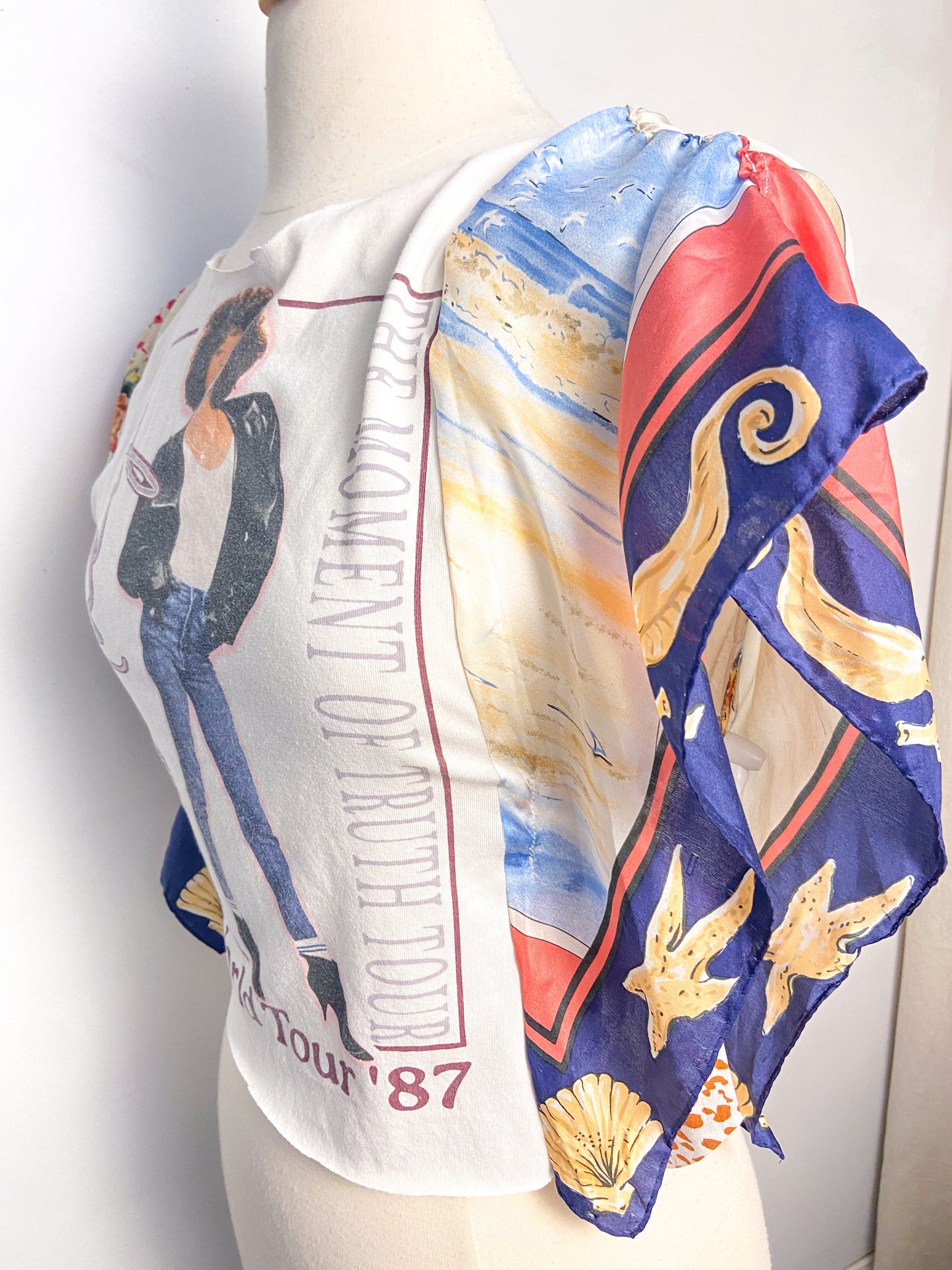 OOAK Whitney Silk Scarf Top